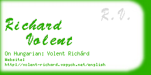 richard volent business card